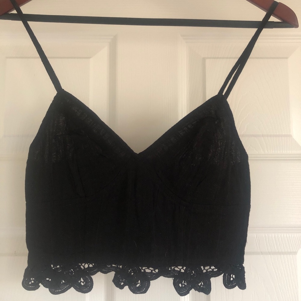 BNWOT Free People brami cami bralette Black S